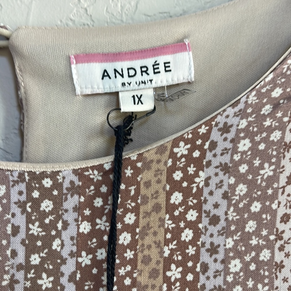NWT Tan Floral Curvy Dress - Picture 9 of 11